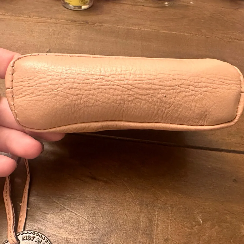 Wanderers Blush Leather Wristlet Pouch